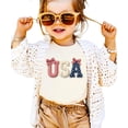 thumbnail image 6 of Ink-Printed USA Coquette Bow Shirt for Women Girls July 4th Family Matching Tee Lace Letters Natural Shirt Youth Small, 6 of 9