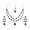 GREEN, variant on Parshwa Creations Exquisite Indian Bollywood Wedding Silver Plated Kundan Jewelry Choker Necklace Set