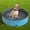 Blue, variant on PETMAKER 30.5x12in Foldable Dog Pool - Durable PVC Outdoor Pool with Drain