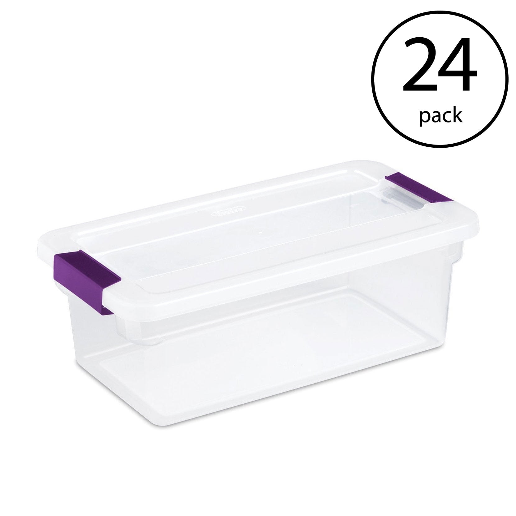 Sterilite 17511712 6 Quart Clearview Latch Box Storage Tote Sterilite 17511712 6 Quart Clearview Latch Box Storage Tote Container 24 Pack