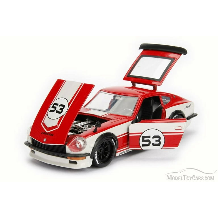 1972 Datsun 240Z Hard Top, Red w/ White - Jada 99098 - 1/24
