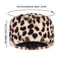 thumbnail image 3 of Gustave Leopard Print Faux Fur Hats for Women Cossack Russian Style Warm Hat Winter Fluffy Hat Thick Ski Beanie Cap "White", 3 of 6