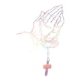 thumbnail image 1 of Unique Bargains Reflective Bumper Decal Multicolor Laser Square Prayer Gesture Pattern Reflective Car Sticker Personalized Decoration Vehicle Body or Door or Window, 1 of 7