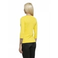 thumbnail image 2 of Womens Three Quarter Sleeve Blouse Casual Wear, S, Yellow, by Ambesonne, 2 of 4