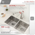 thumbnail image 3 of Stylish Venezia Single Handle Matte Black Pull Down Kitchen Faucet Ht 11" K-130S, 3 of 12
