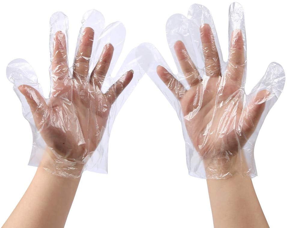 plastic gloves