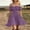 Purple, variant on Dresses for Women Jerdar Women's Off Shoulder Puff Sleeve A Line Dress With Spaghetti Strap Frill Trim Milkmaid Dress L