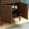 thumbnail image 5 of Sink Vanity Cabinet, Wood, Brown Walnut Black, Modern Contemporary Urban Design, Hotel Bedroom Bathroom Master Suite Guest, 5 of 10