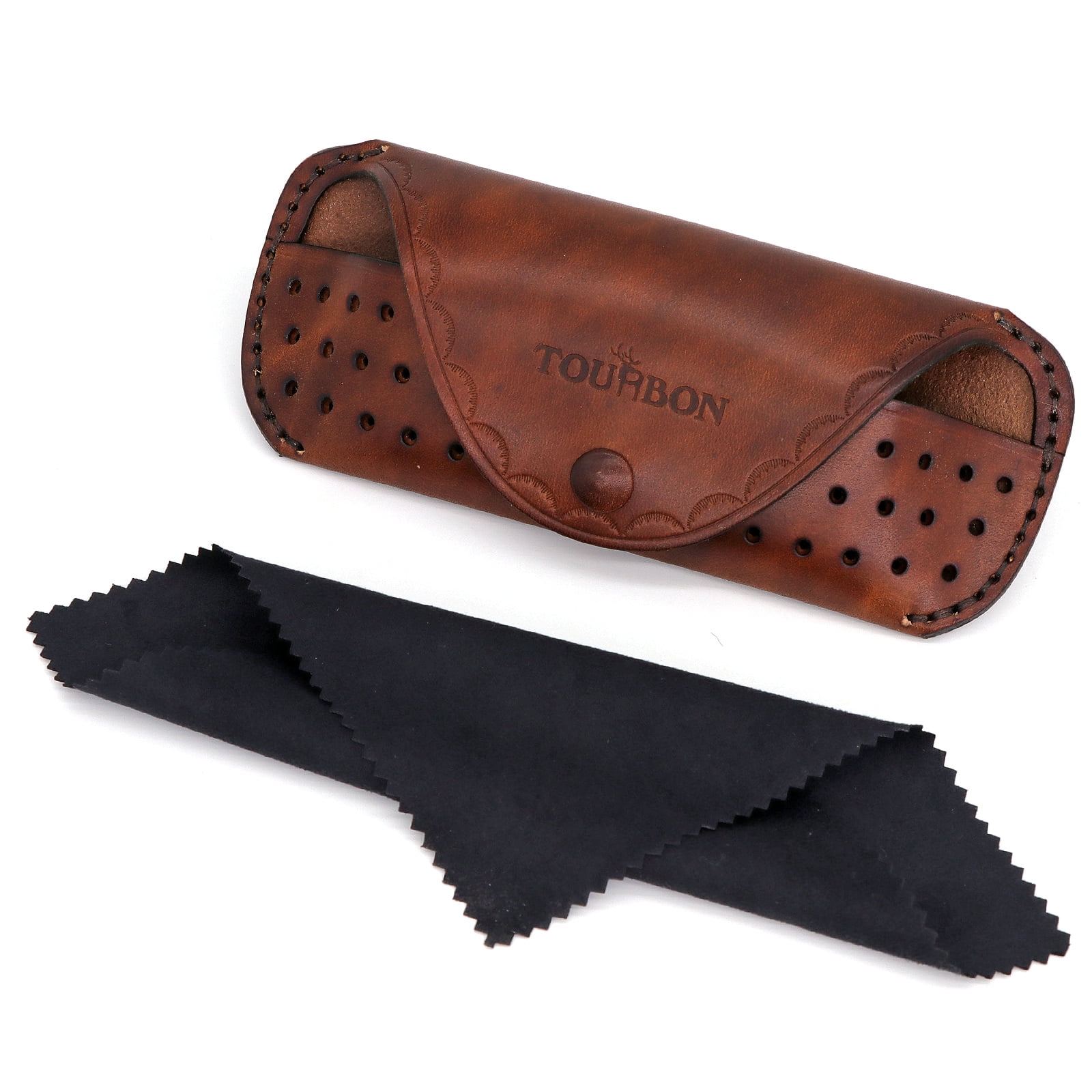 for Men and Women DK86 Genuine Leather Glasses Case Sunglasses Pouch Eyeglass Case 
