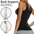 thumbnail image 4 of QRIC Women Waist Trainer Corset Zipper Vest Body Shaper Cincher Tank Top with Adjustable Straps, 4 of 6