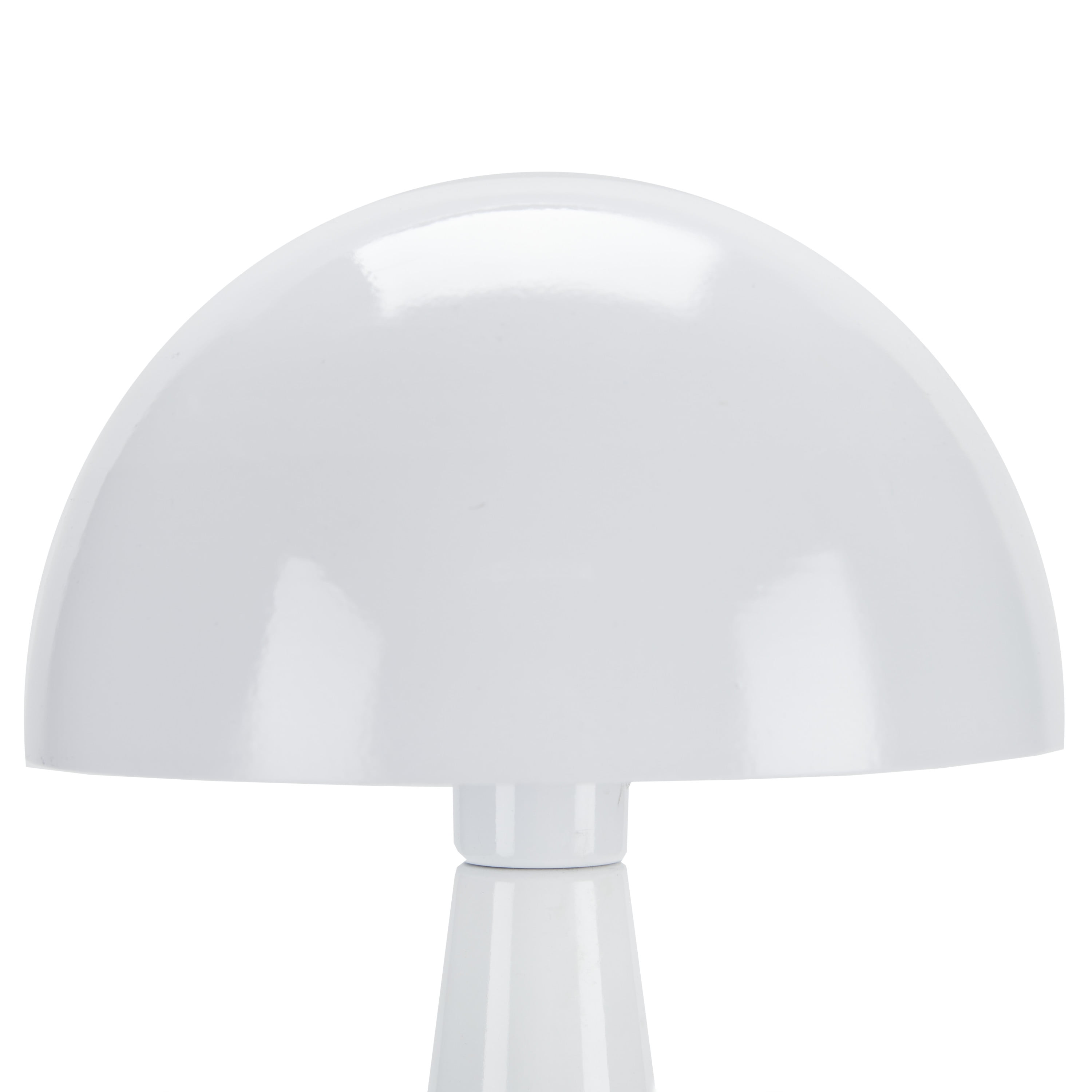 Nourison 16" Metal Mushroom Accent Table Lamp, Modern, Mid-Century, Retro, Transitional for Bedroom, Living Room, Dining Room, Office, Dorm Room, Coffee Table, White