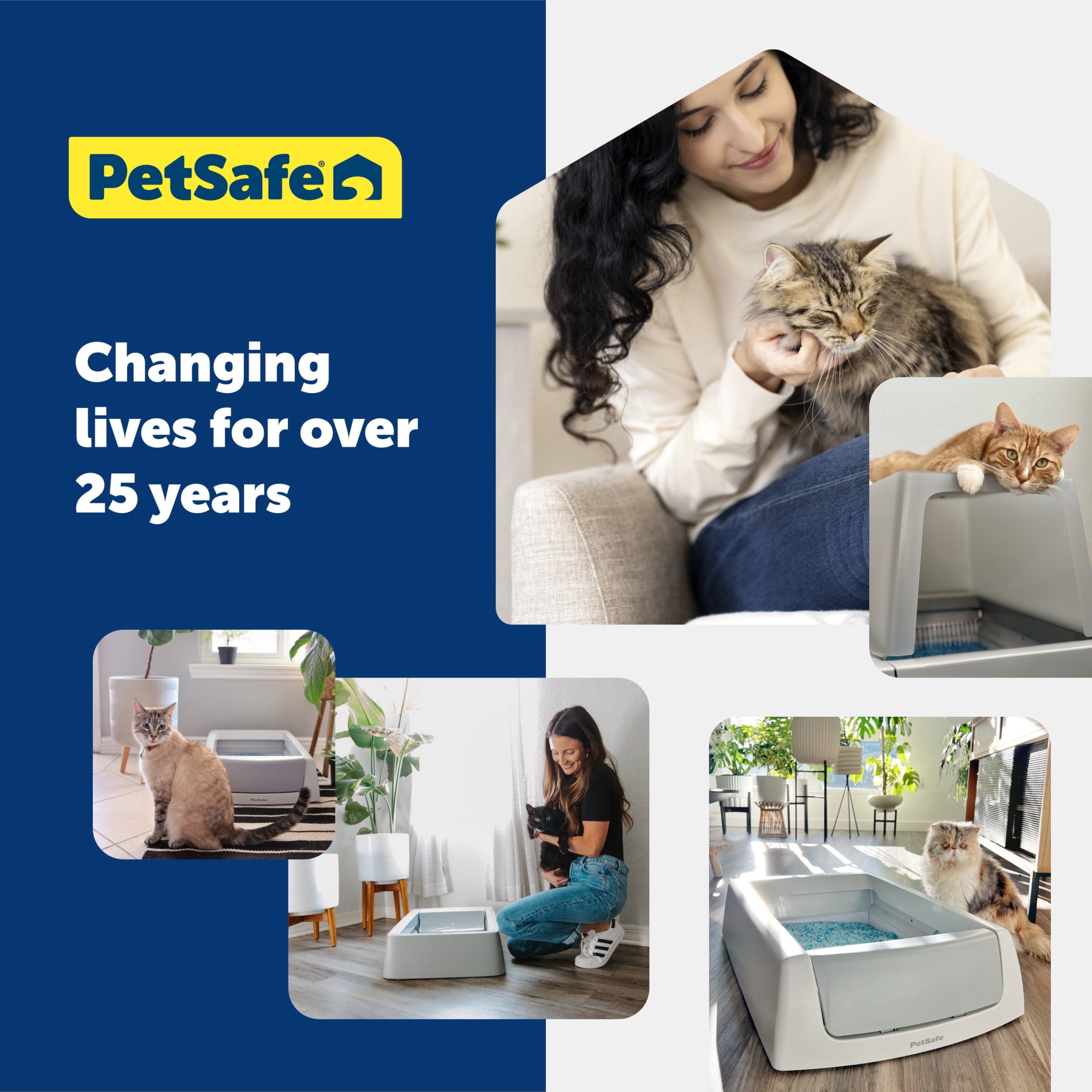 PetSafe ScoopFree Premium Fresh Crystal Cat Litter, Lightly Scented, 3 Packs of 8 lb bags