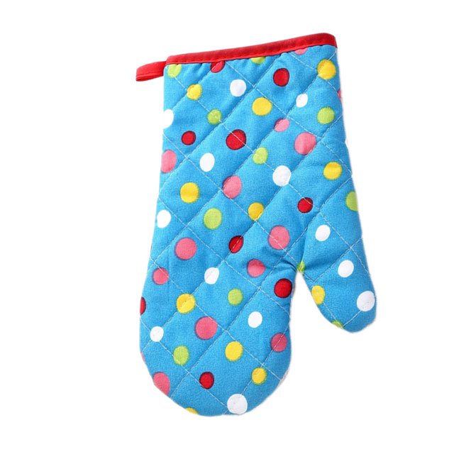 Toystoory Manoplas anti-calor Guantes profesionales para horno de microondas Guantes de algodón resistentes al calor Manoplas para hornear resistentes al Cocina y Comedor Puntos grandes azules Toystoory HA063608-06B
