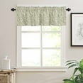 thumbnail image 3 of Sage Green Flowers Valances for Windows Farmhouse Kitchen Curtains Valances Rod Pocket Valance Curtains for Kitchen Windows Rustic Pastoral Botanical Floral Leaf Window Valances for Bathroom 42"x18", 3 of 6