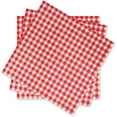 thumbnail image 1 of HTOOQ Disposable Red and White Gingham Paper Napkins (Pack of 50), 1 of 5