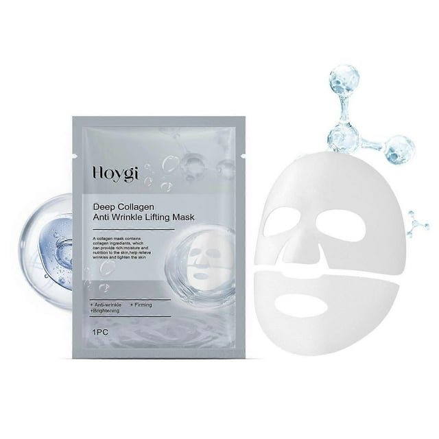 1-6pcs HOYGI 1Pc Collagen Anti Wrinkle Face Mask Hydrating Firming Skin Fine Line Reducer for Overni