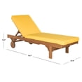 thumbnail image 6 of SAFAVIEH Newport Outdoor Patio Chaise Lounge Chair, Natural/Yellow, 6 of 10