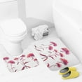 thumbnail image 4 of Pink Plants Bathroom Rugs Set 2 Pieces, Bathroom Set - Quick Drying Bath Mat And U-Shaped Toilet Rug, Water Absorbent Bath Carpet For Bedroom Floor Living Room, Machine Washable, 4 of 6