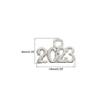 thumbnail image 2 of 2023 Año Número Dije Graduación Año Dije Plata para Borla, Bricolaje Joyería Fabricación, Collar Pulseras, Llavero, Paquete de 100, 2 of 7
