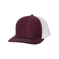 thumbnail image 2 of Richardson - Adjustable Snapback Trucker Cap - 112 - Maroon/ White - Size: OSFM, 2 of 5