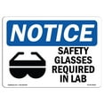 thumbnail image 1 of SignMission OS-NS-A-1824-L-18181 18 x 24 in. OSHA Notice Sign - Safety Glasses Required in Lab, 1 of 1