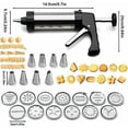 thumbnail image 2 of Professional Stainless Steel Pastry Syringe Biscuit Press Pastry Gun with 13 Biscuit Discs and 8 Nozzles, 2 of 5