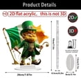 thumbnail image 2 of St. Patrick's Day Acrylic Four Leaf Clover Decoration, Green Flat Ornament for Home Party Office Decor, Holiday Tabletop Shelf Mantel Centerpiece(C), 2 of 9