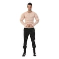 thumbnail image 4 of Camisa muscular ErasPooky acolchada para hombre, color beige, para disfraz, 4 of 5