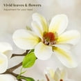 thumbnail image 5 of 4FT Faux Southern Magnolia Plants Yellow Flowered Magnolia for Yard Patio Home Office Arrangement Decor Artificial Magnolia Tree with 66 Realist Touch Flowers 72 Vivid Leaves White Pot Dry Mosses, 5 of 8