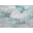 thumbnail image 2 of Addison Rugs Mayfield Premium Machine Washable Transitional Abstract Teal Rectangle Rug, 1'8" x 2'6", 2 of 6