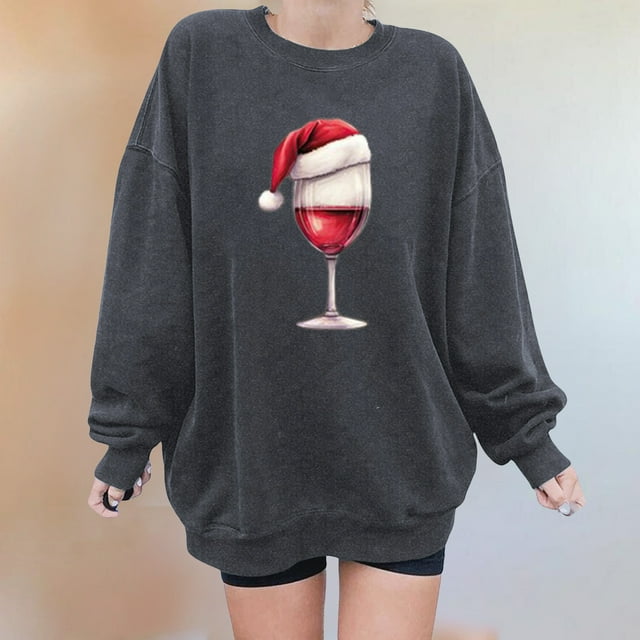 Ensembles de Survêtement pour Femmes Georges Hauts pour Femmes Hiver Mode pour Femmes Automne Hiver Imprimé de Noël Décontracté Sport Col Rond Survêtements Manches Longues