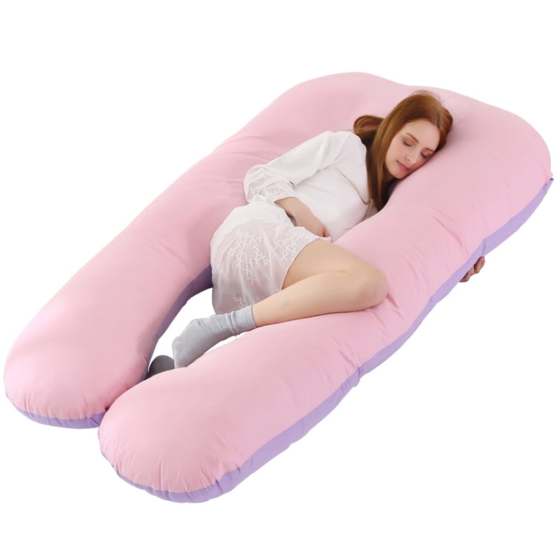 Extra Large Pregnancy Pillow Maternity Belly Contoured Body U Shape Cotton Cover 