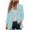 Sky Blue, variant on Gubotare Women's 3/4 Short Sleeve Cropped Cardigan Lightweight Button up Crochet Knit Sweater Shrug for Summer Spring (White,L)