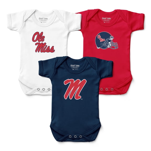 Newborn & Infant Chad & Jake Ole Miss Rebels 3-Pack Bodysuit Set