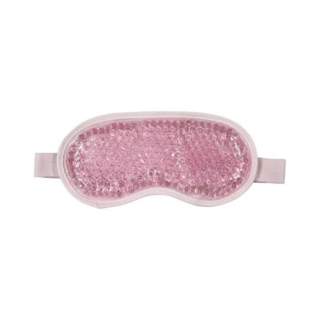 Sailing Mascarilla para ojos con compresa fría, bolsa de hielo de gel de PVC para dormir, mascarilla para ojos con cuentas de hielo, mascarilla para ojos de hielo rosa,
