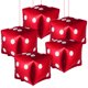 thumbnail image 4 of BRIGHTFUFU 5 PCS Cubos Globos de láminas Square Dice Foil Globos de globos tridimensionales Decoraciones de fiesta, 4 of 7