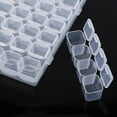 thumbnail image 4 of Medicine Box Medicine Storage Box Jewelry Box Plastic Clear Plastic 28 Slots Adjustable Tablet Medicine Pill Jewelry Storage Organizer Box Container, 4 of 8