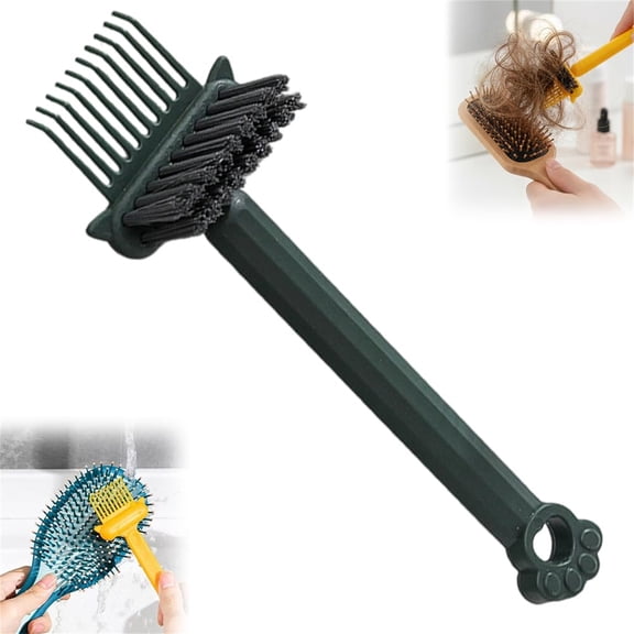 Bisitoy Hair Brush Cleaner for Round Brush Paddle Brush, 2 in 1 Comb Cleaner Tool for Travel Bag, Salon Brush Maintenance Kit