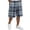 04# Navy, variant on HKYNLAG Men's Plaid Shorts Knee Length Casual Elastic Waist Drawstring Bermuda Shorts for Lounge Summer Beach Shorts Black XL