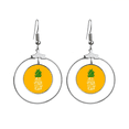 thumbnail image 1 of Piña Stand Tall ser dulce amarillo quote Los pendientes cuelgan del aro de la joyería del círculo de la gota Unbranded M, 1 of 3