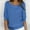 Blue Knitwear Elegant Comfort Sweater for Women, variant on Olyvenn Womens Knitwear Elegant Comfort Sweater Drop Shoulder 3/4 Sleeve Blouse Elegant Solid Tees Round-Neck Winter Tops Athletic Sports Loose Casual Pullover Fashion 2023 Purple 16