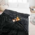thumbnail image 2 of Deconovo Fleece Blankets King Size - Bed Blanket Soft Lightweight Plush Cozy Fuzzy Luxury Microfiber, 90x108 inches, Black, 2 of 6