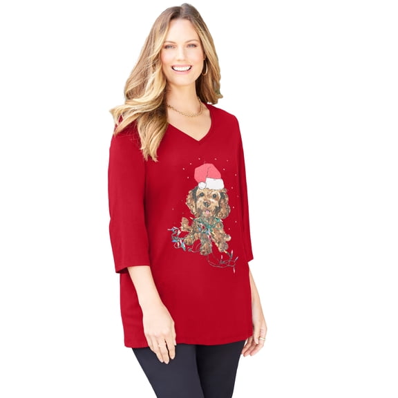Catherines Women's Plus Size Wit & Whimsy Holiday & Christmas Tees