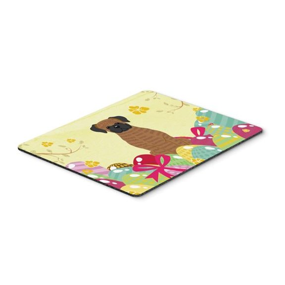 Easter Eggs Brindle Boxer Mouse Pad, Hot Pad or Trivet