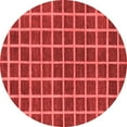 thumbnail image 1 of Ahgly Company Machine Washable Indoor Round Checkered Red Modern Area Rugs, 5' Round, 1 of 4