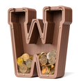 thumbnail image 1 of Hucha de madera con forma de conejita con forma de letra W, 23 x 4 cm, gran capacidad, 1 of 6
