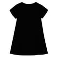 thumbnail image 5 of TQWQT Girls Black Dresses Summer Short Sleeve Basic Dress Size 10-12 Kids A Line Sundress Cute Crewneck School Dress Girls Dresses Tween Girls T-Shirt Dress Black 100, 5 of 6