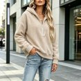thumbnail image 3 of Asgosdo Womens Oversized Sweatshirts Fleeze Fleece Long Sleeve Half Zip Fall Hoodies Winter Casual Warm Outfits, 3 of 6