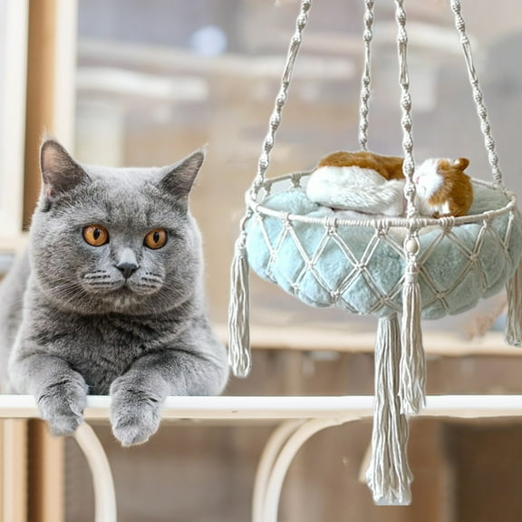 11.8x11.8x35.4 inch Cat Hammock Window Perch with Space Saving Design for Large Cats Up to 11lb Capacity