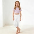 thumbnail image 6 of IFNWSV Girls Yoga Pants Solid Stretchy High Waisted Leggings Athletic Cropped Tights for Active Wear White 10 Years, 6 of 7